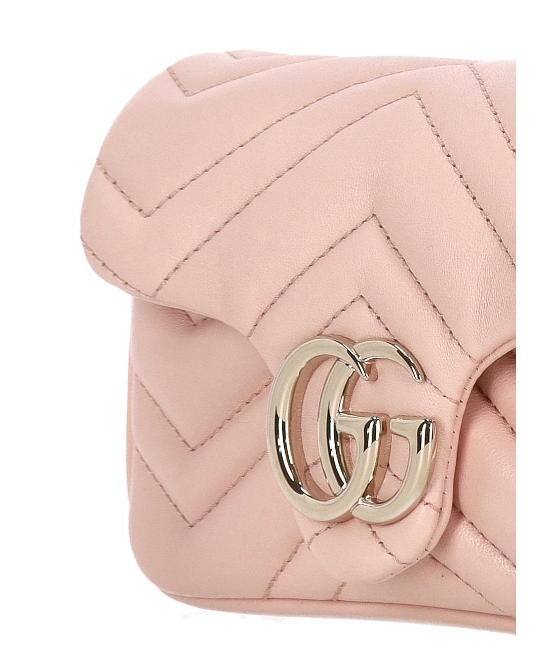 GUCCI Розовая кожаная сумка через плечо, фото 4