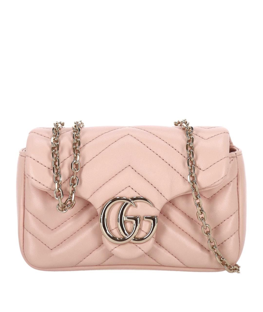 GUCCI Розовая кожаная сумка через плечо, фото 1