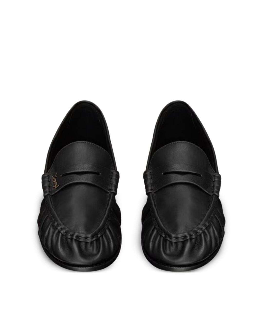 SAINT LAURENT Черные кожаные лоферы, фото 3