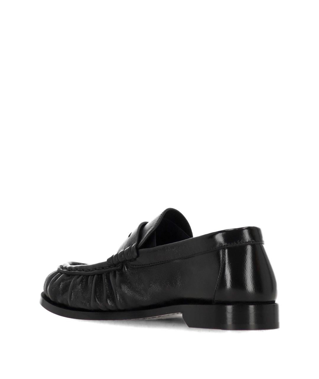 SAINT LAURENT Черные кожаные лоферы, фото 3