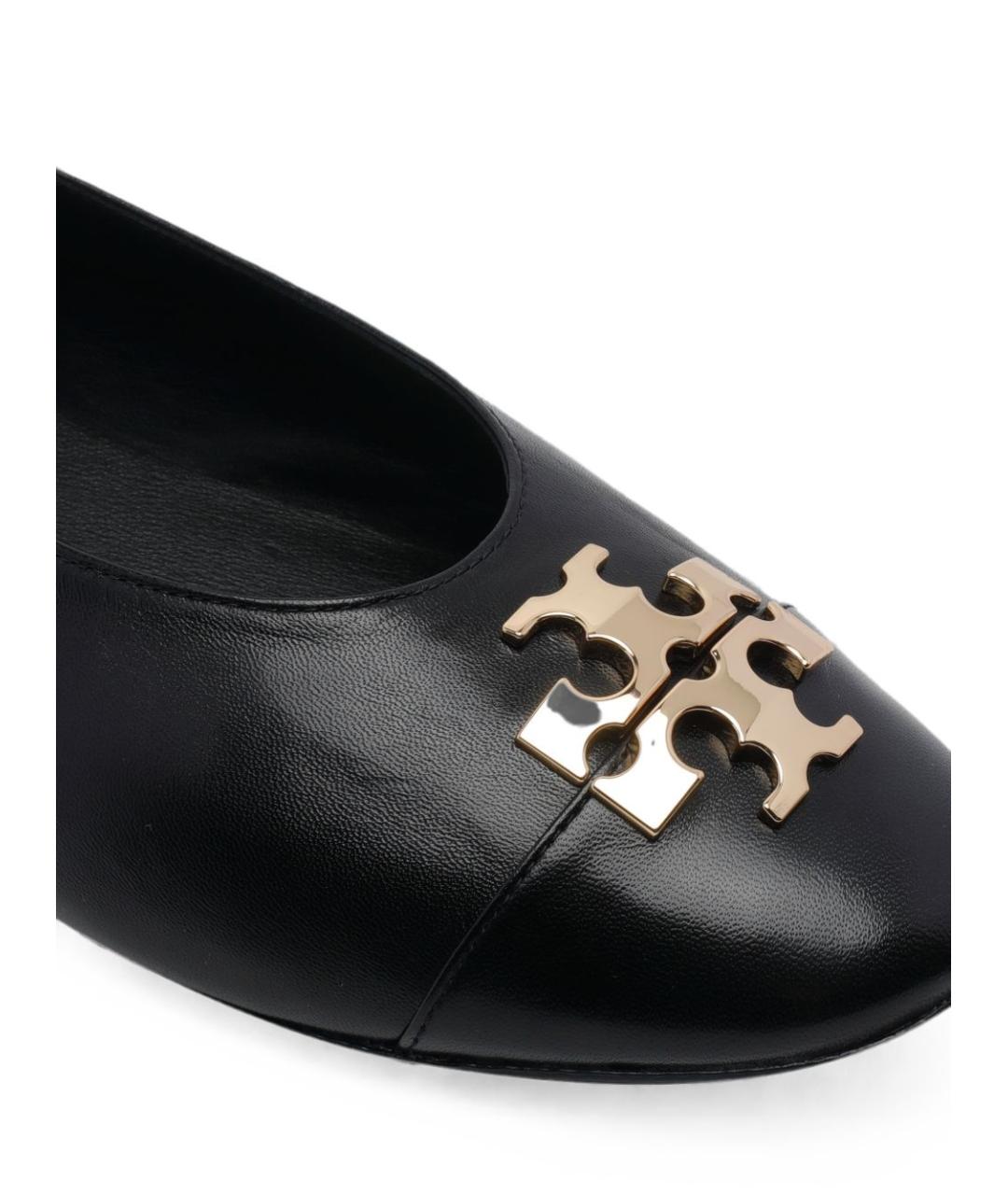 TORY BURCH Черные кожаные балетки, фото 4