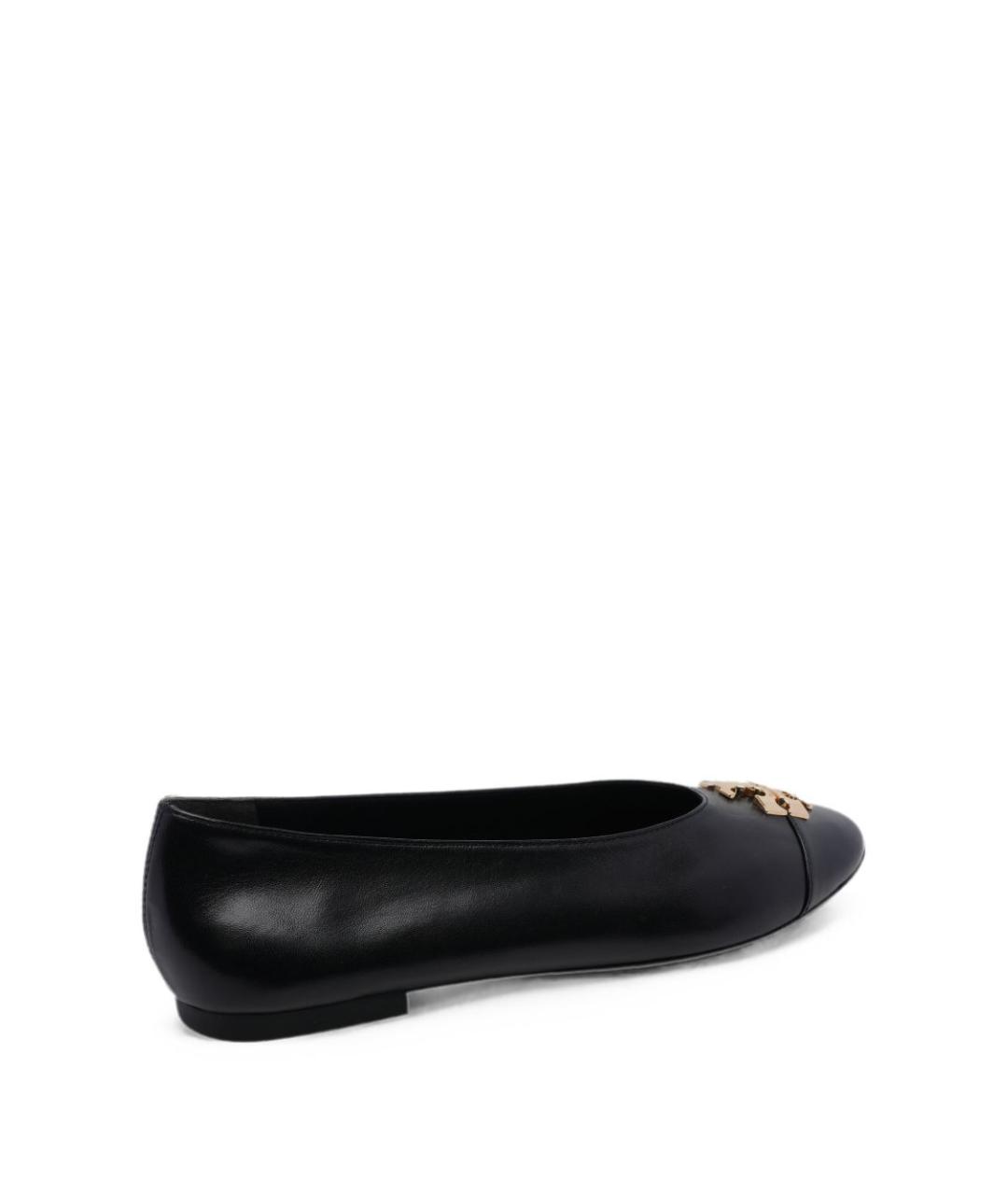 TORY BURCH Черные кожаные балетки, фото 3