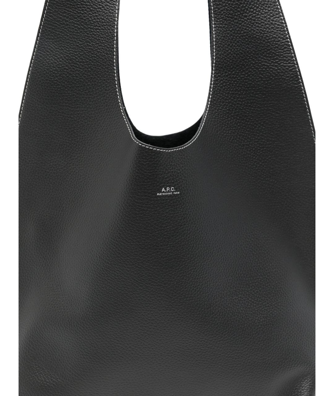 A.P.C. Черная сумка тоут, фото 3