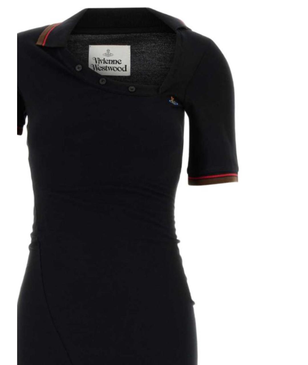 VIVIENNE WESTWOOD Черное хлопковое повседневное платье, фото 2