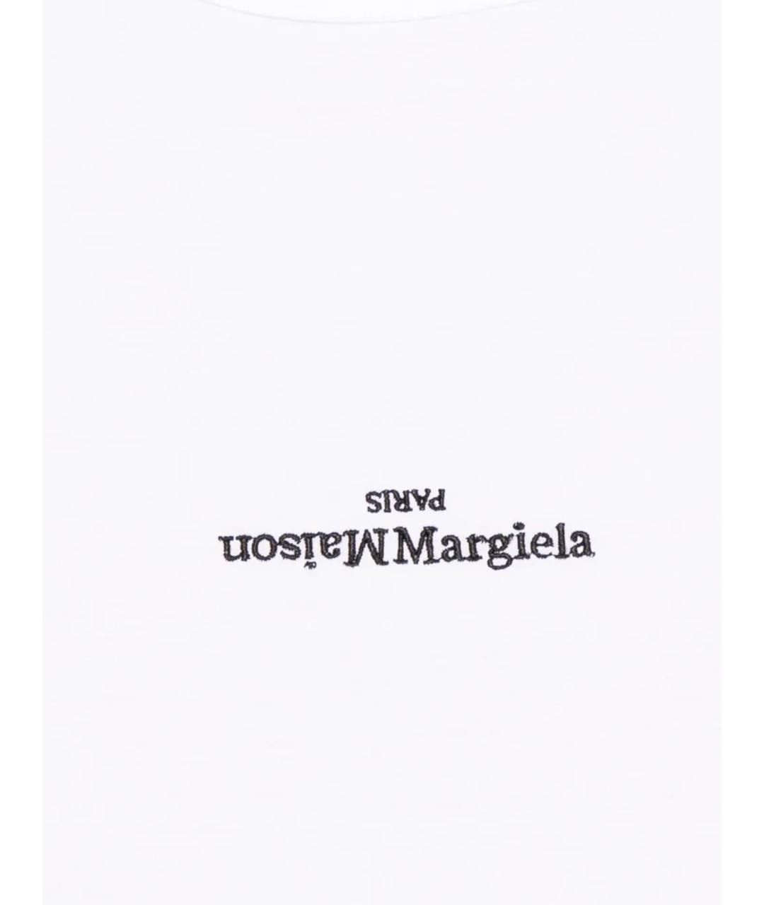 MAISON MARGIELA Белая хлопковая футболка, фото 2