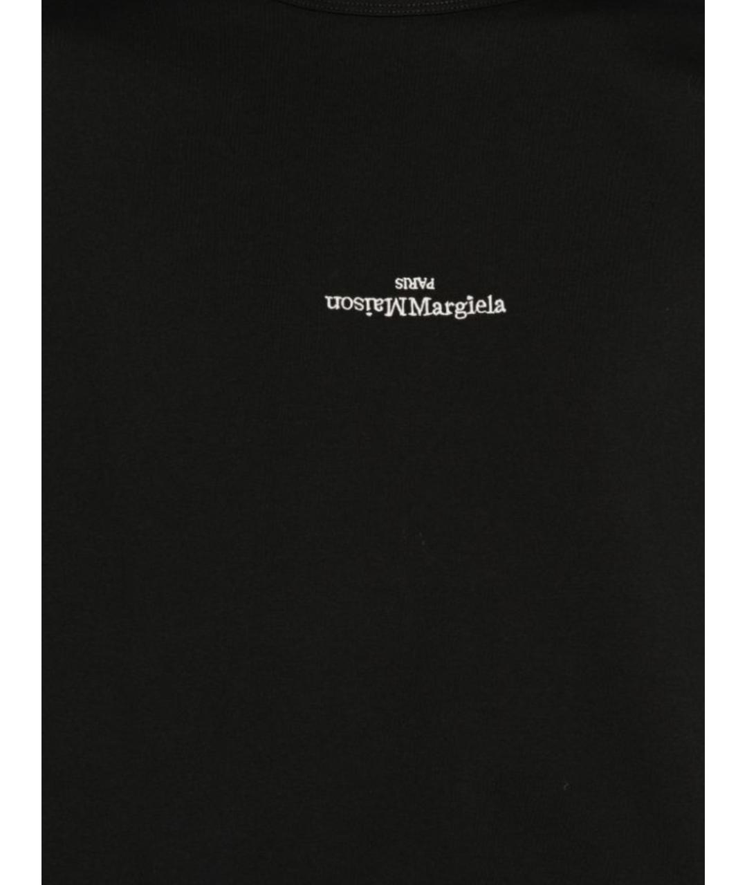 MAISON MARGIELA Черная хлопковая футболка, фото 2