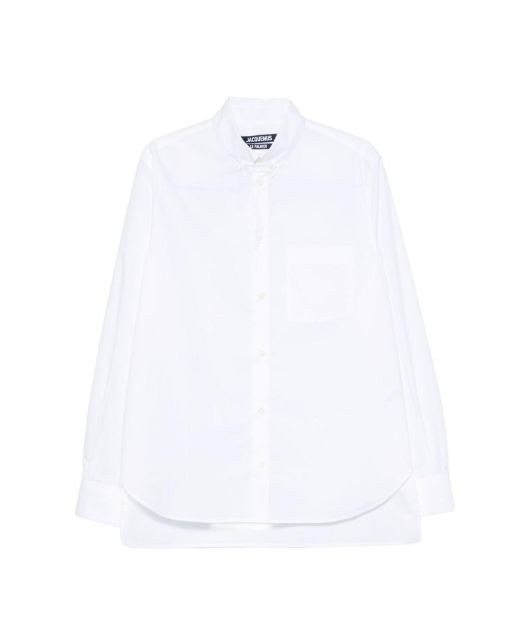 JACQUEMUS Белая хлопковая кэжуал рубашка, фото 1