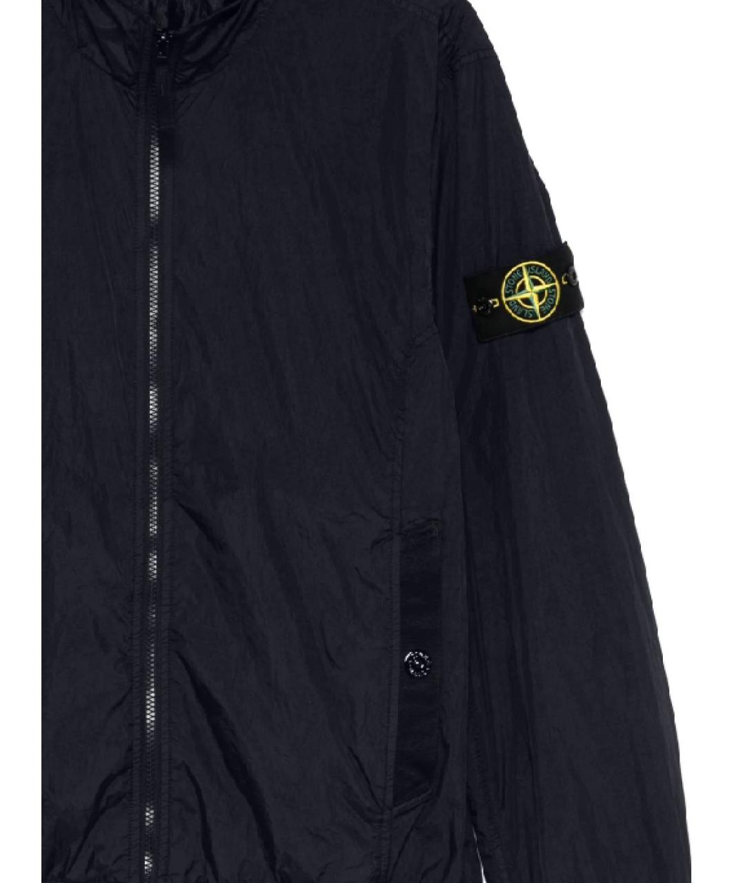 STONE ISLAND Темно-синяя нейлоновая куртка, фото 2