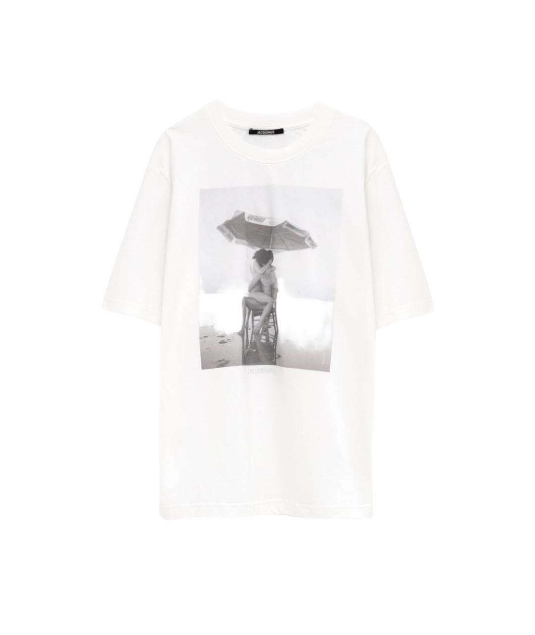 JACQUEMUS Белая хлопковая футболка, фото 1