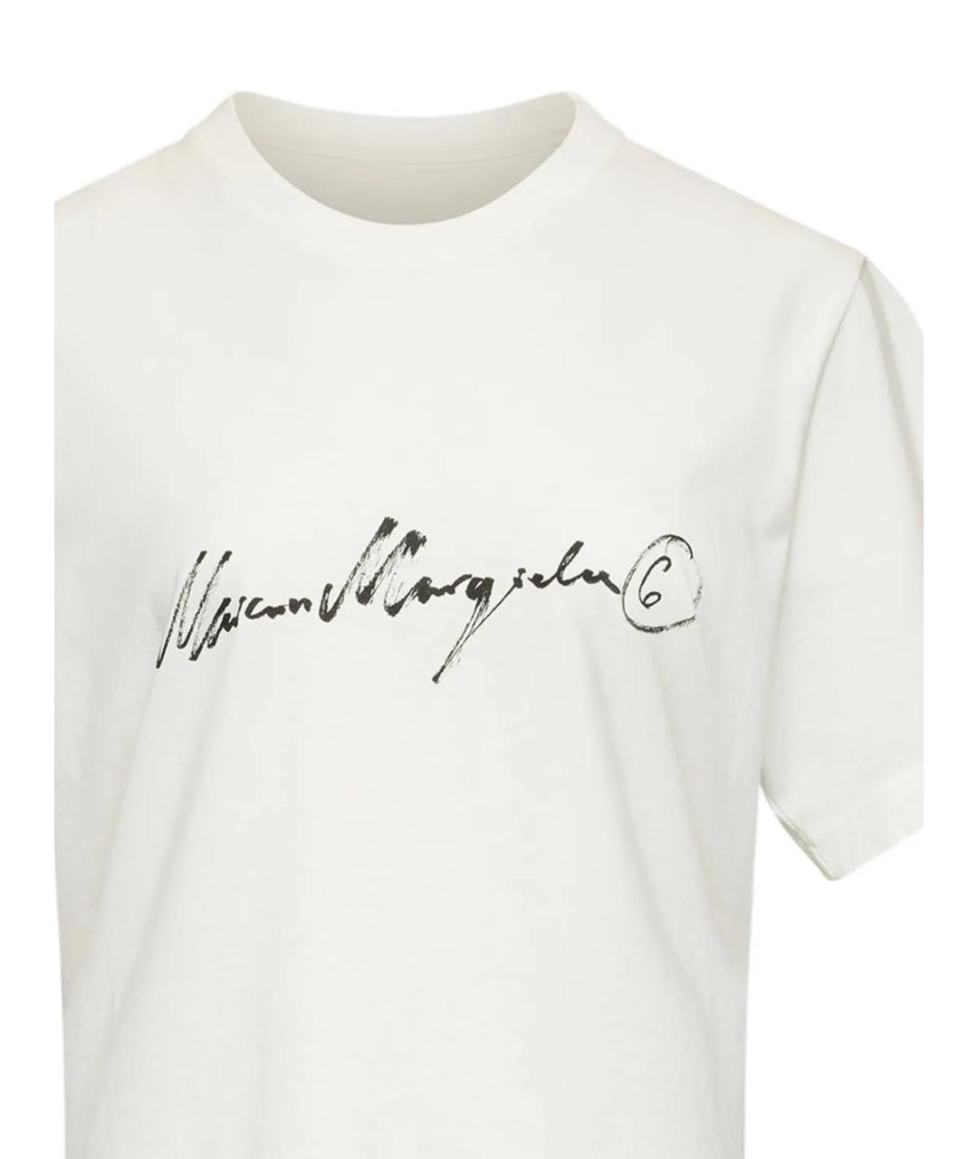 MM6 MAISON MARGIELA Белая хлопковая футболка, фото 2