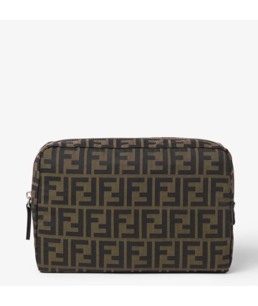 FENDI Коричневая тканевая барсетка, фото 4