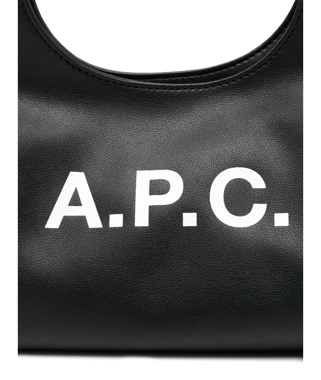 A.P.C. Черная сумка через плечо из искусственной кожи, фото 3