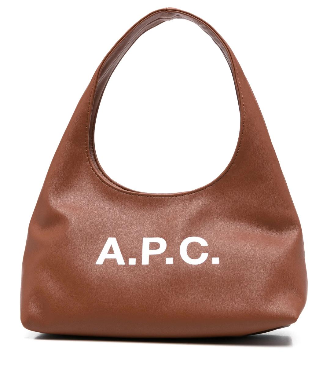 A.P.C. Коричневая сумка через плечо из искусственной кожи, фото 1