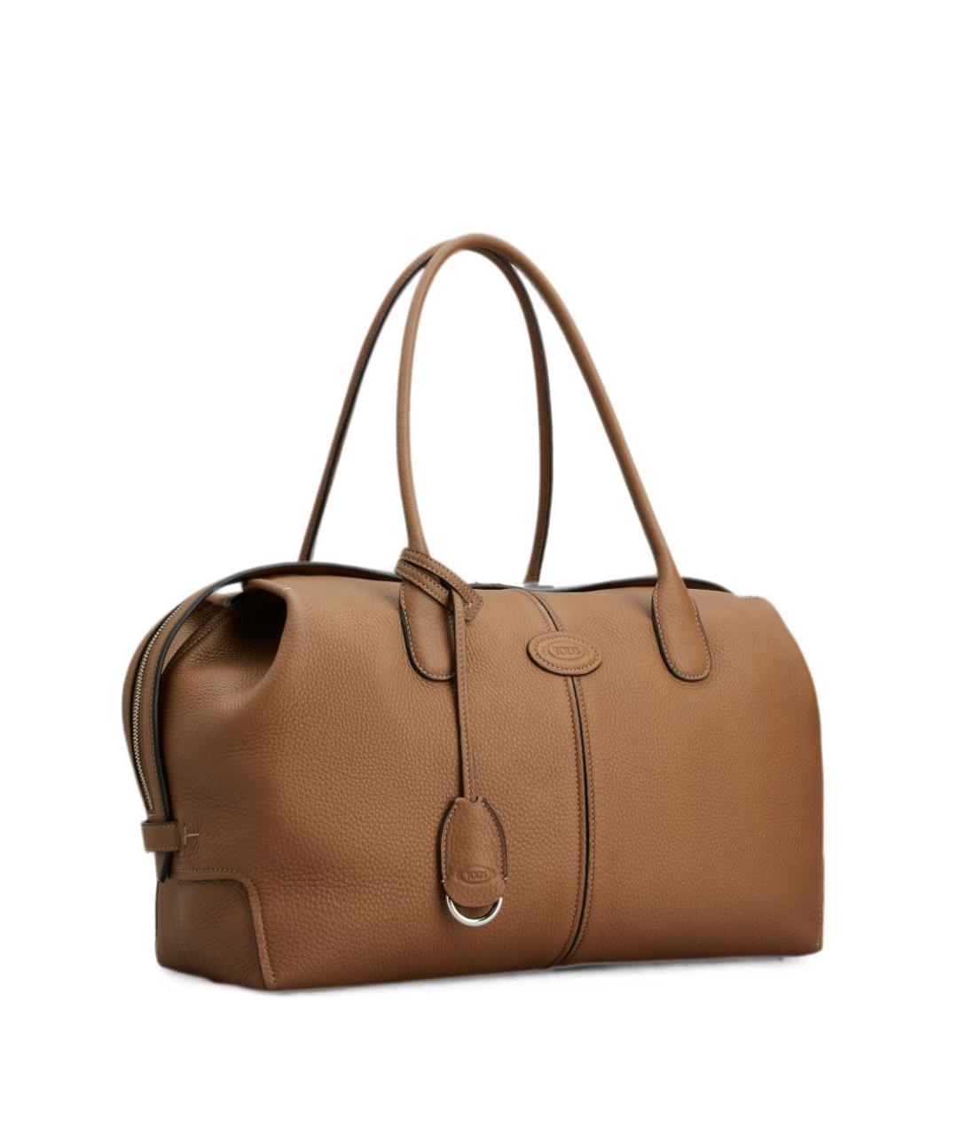 TOD'S Бежевая кожаная сумка тоут, фото 2