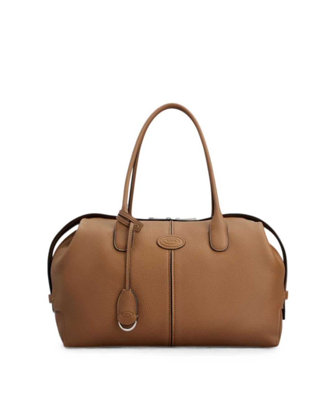 TOD'S Бежевая кожаная сумка тоут, фото 1