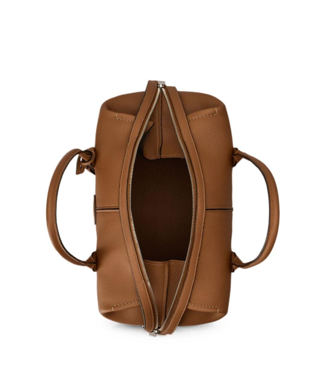 TOD'S Бежевая кожаная сумка тоут, фото 5