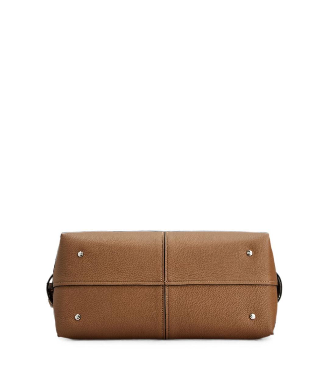 TOD'S Бежевая кожаная сумка тоут, фото 4