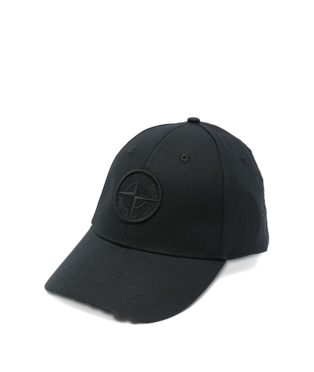 STONE ISLAND Черная хлопковая кепка/бейсболка, фото 1