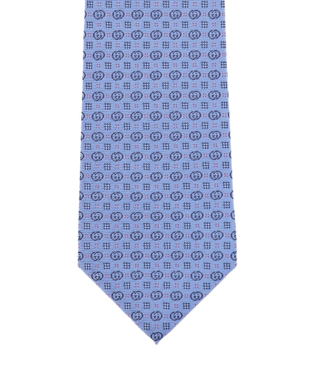 GUCCI Голубой шелковый галстук, фото 2