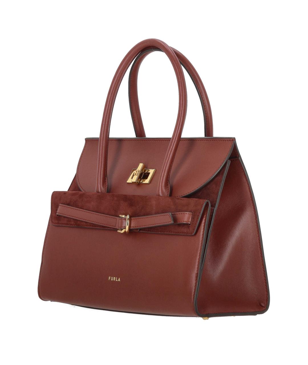 FURLA Красная кожаная сумка тоут, фото 2