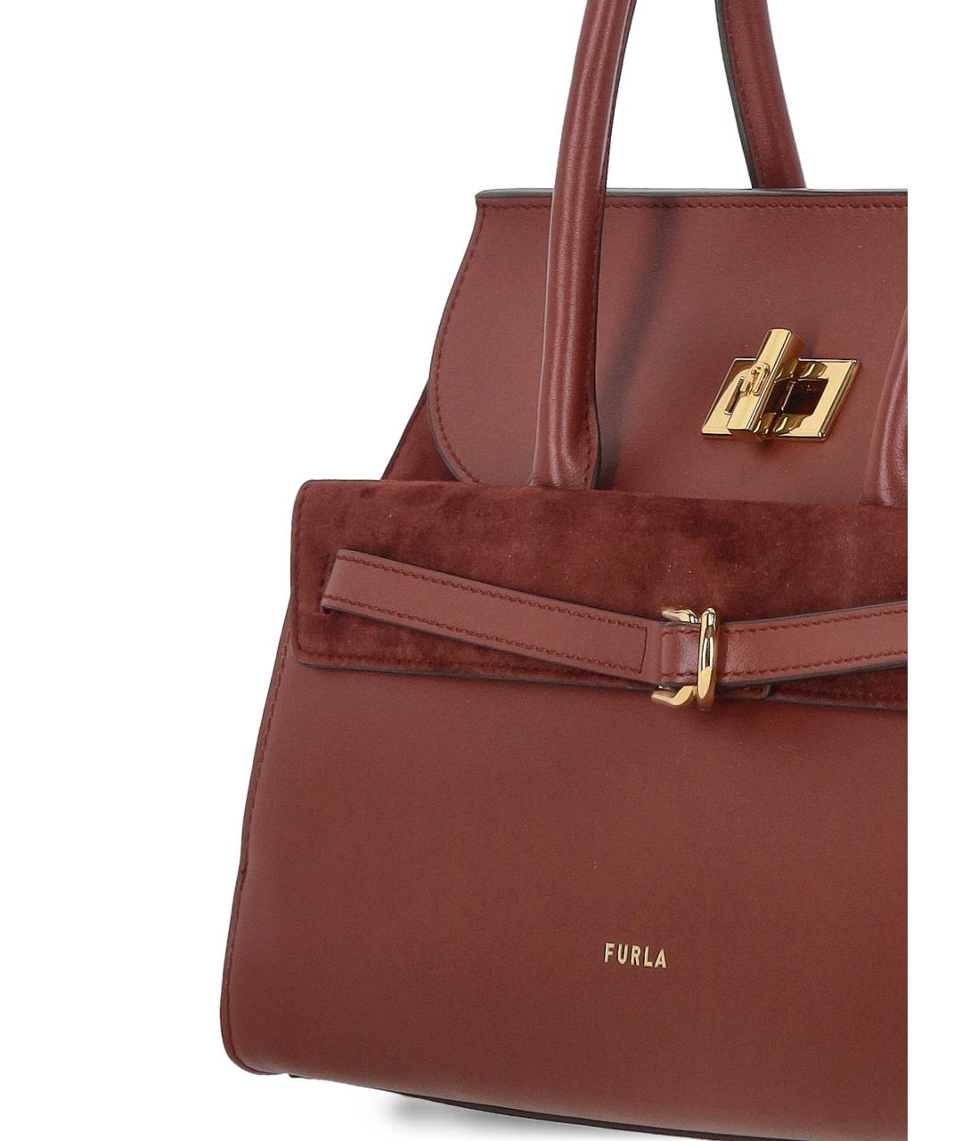 FURLA Красная кожаная сумка тоут, фото 4
