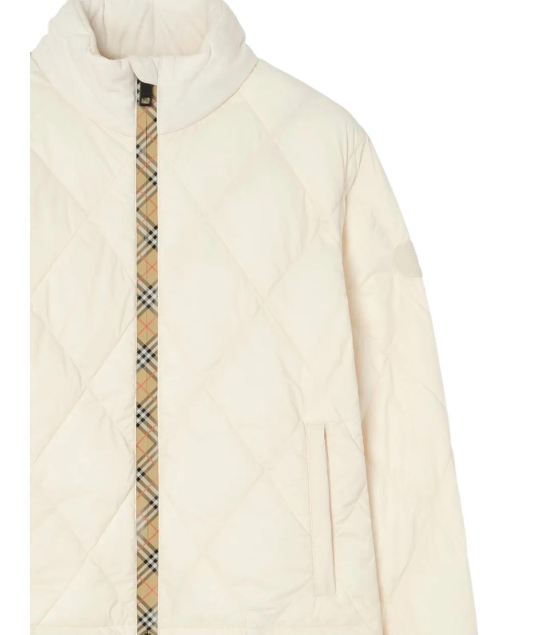 BURBERRY Бежевая синтетическая куртка, фото 2