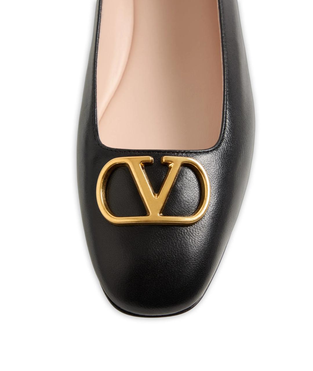 VALENTINO Черные кожаные балетки, фото 5