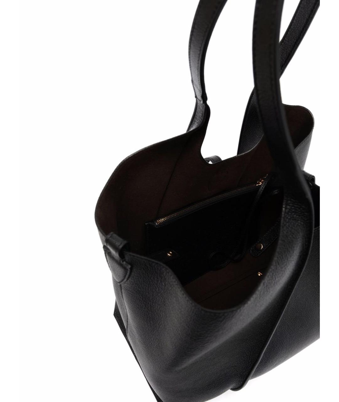 TOD'S Черная кожаная сумка тоут, фото 3