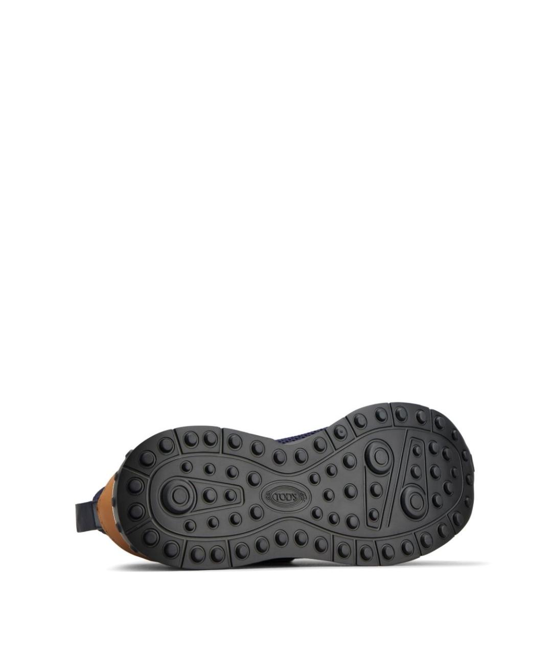 TOD'S Синие кожаные низкие кроссовки / кеды, фото 3