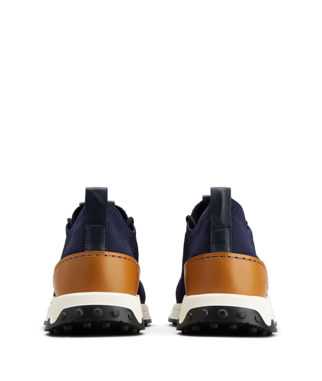 TOD'S Синие кожаные низкие кроссовки / кеды, фото 2