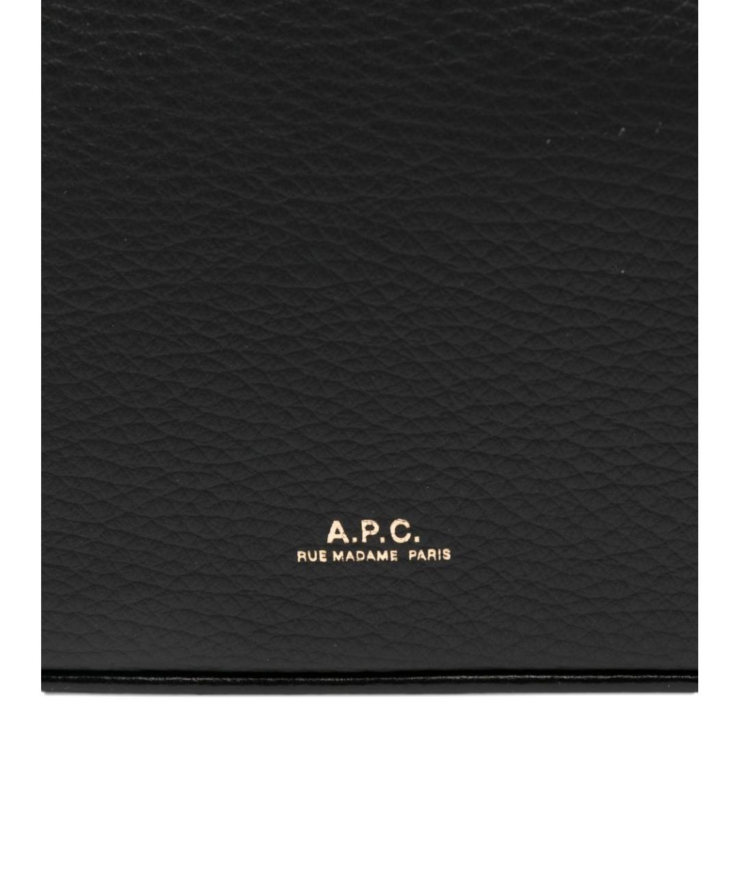 A.P.C. Черная сумка тоут, фото 4