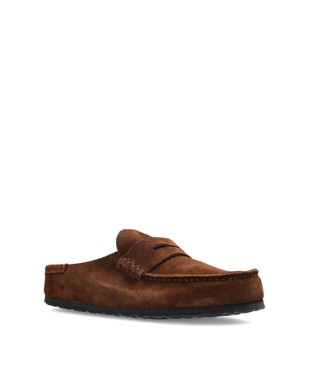 BIRKENSTOCK Коричневые замшевые сабо, фото 2