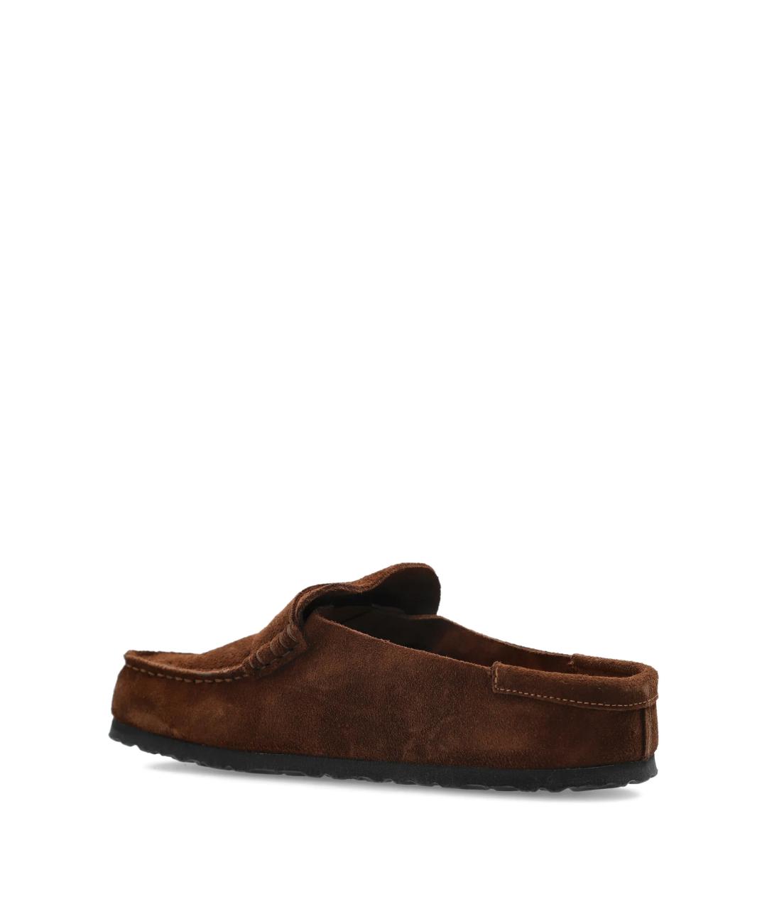 BIRKENSTOCK Коричневые замшевые сабо, фото 3