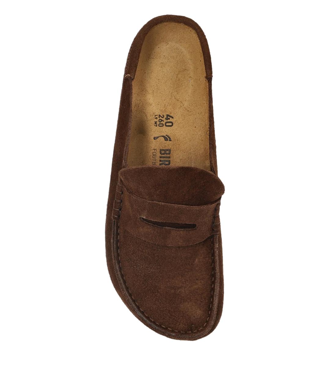 BIRKENSTOCK Коричневые замшевые сабо, фото 4