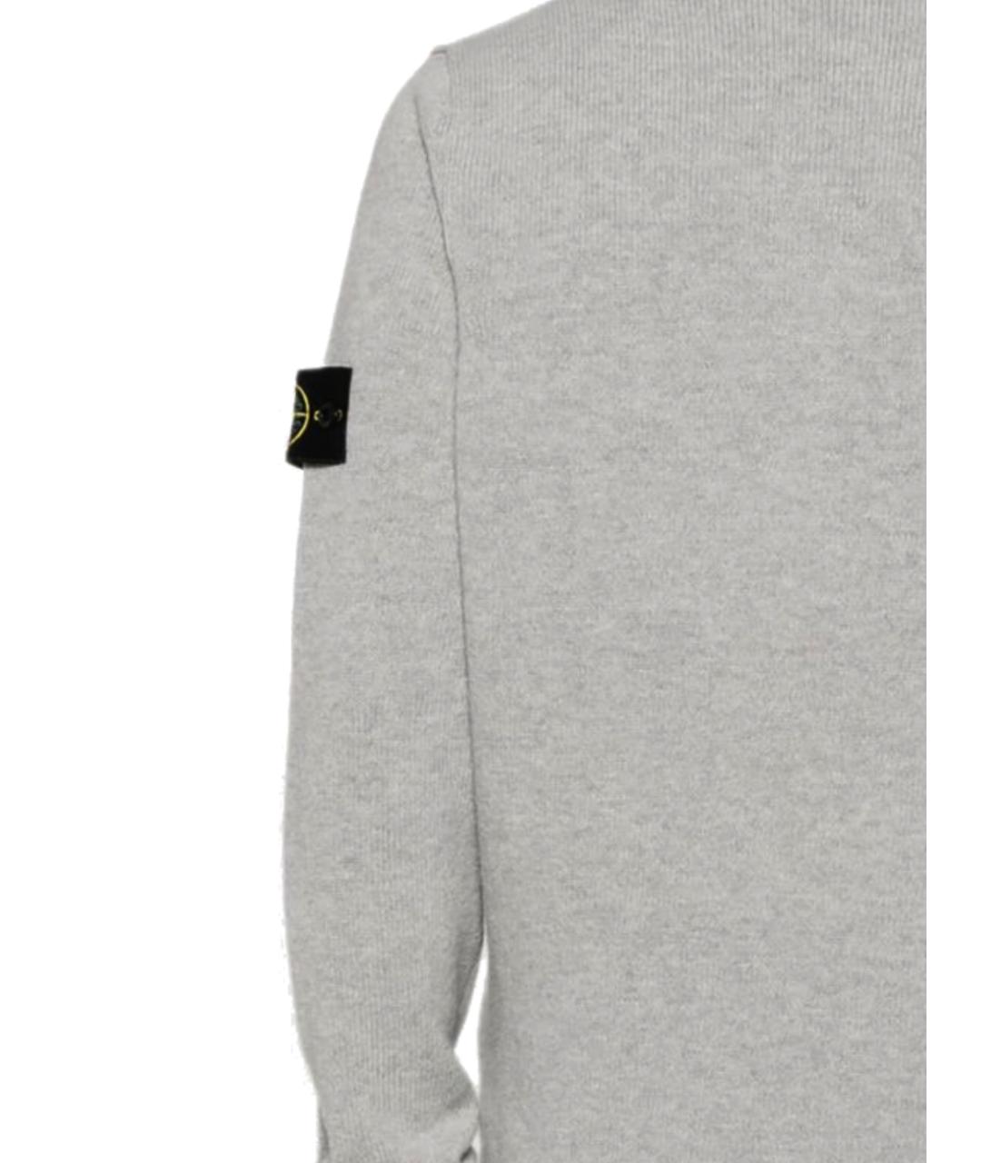 STONE ISLAND Серый шерстяной джемпер / свитер, фото 3
