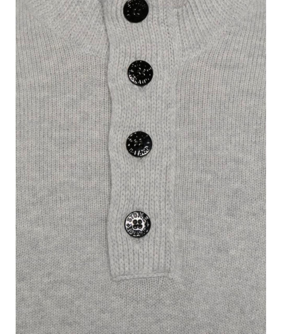 STONE ISLAND Серый шерстяной джемпер / свитер, фото 2