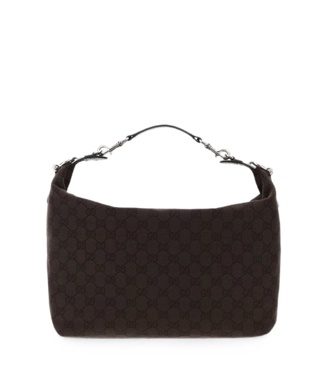GUCCI Коричневая тканевая сумка на плечо, фото 1