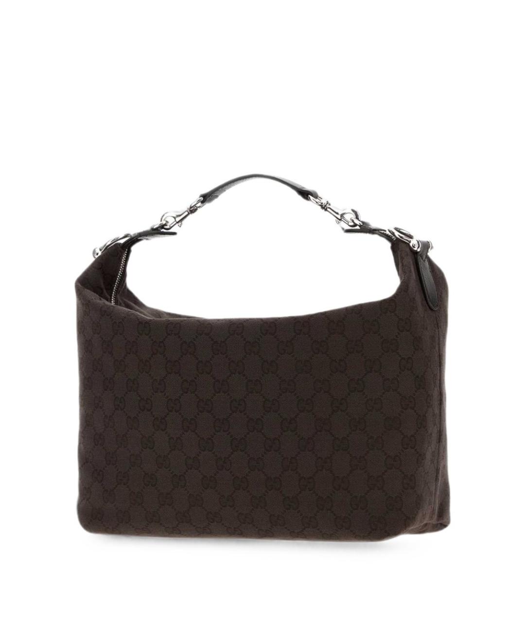 GUCCI Коричневая тканевая сумка на плечо, фото 2