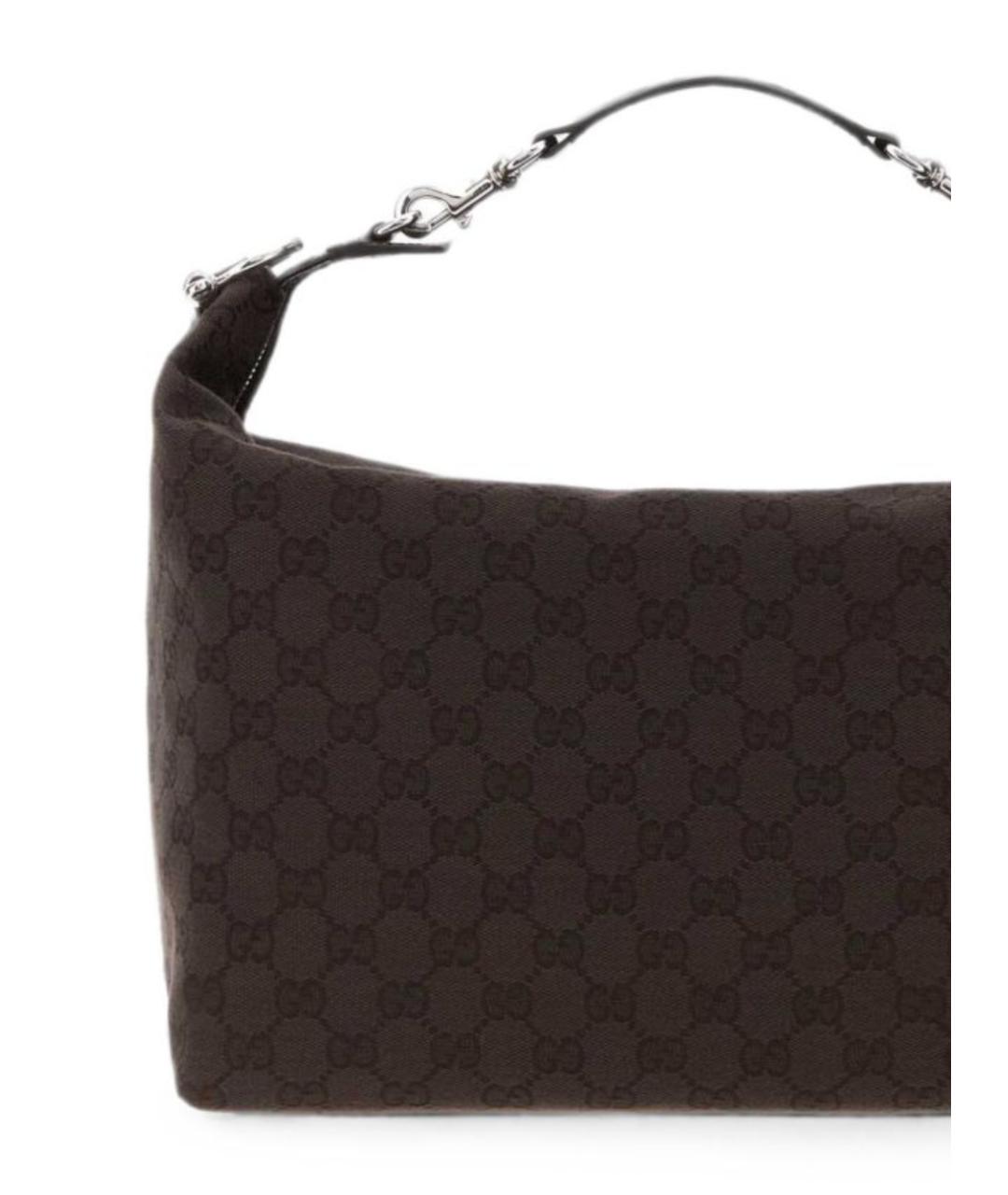 GUCCI Коричневая тканевая сумка на плечо, фото 4