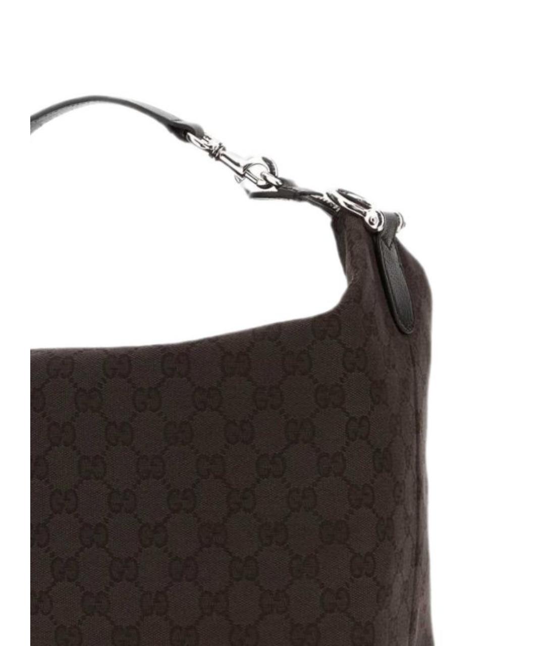 GUCCI Коричневая тканевая сумка на плечо, фото 5