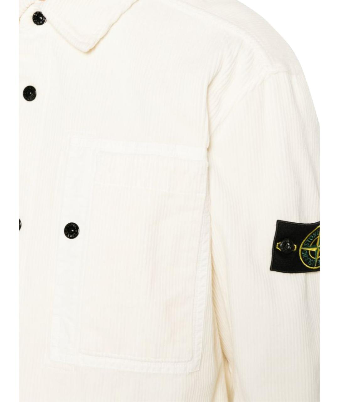 STONE ISLAND Бежевая хлопковая кэжуал рубашка, фото 2
