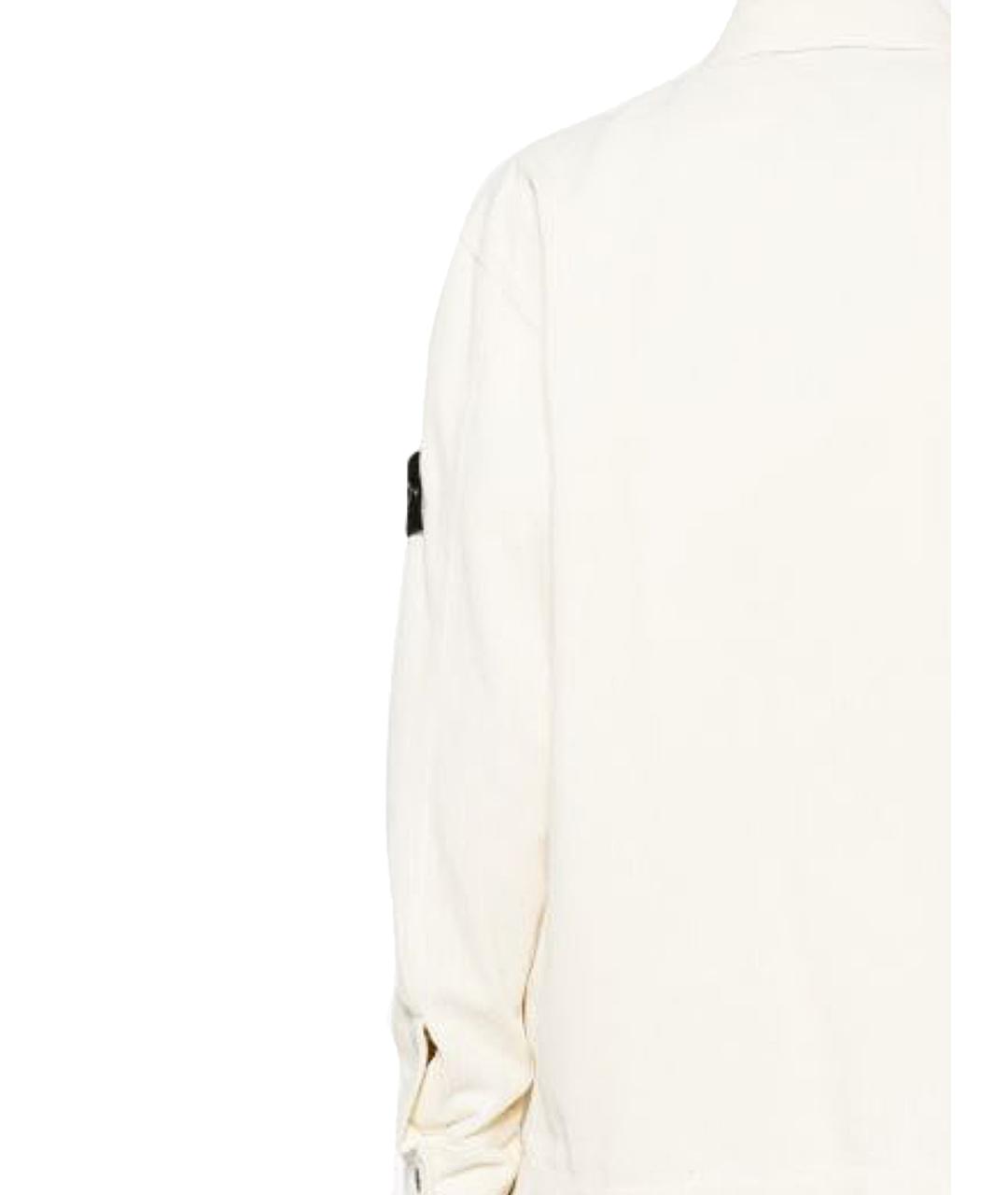 STONE ISLAND Бежевая хлопковая кэжуал рубашка, фото 3