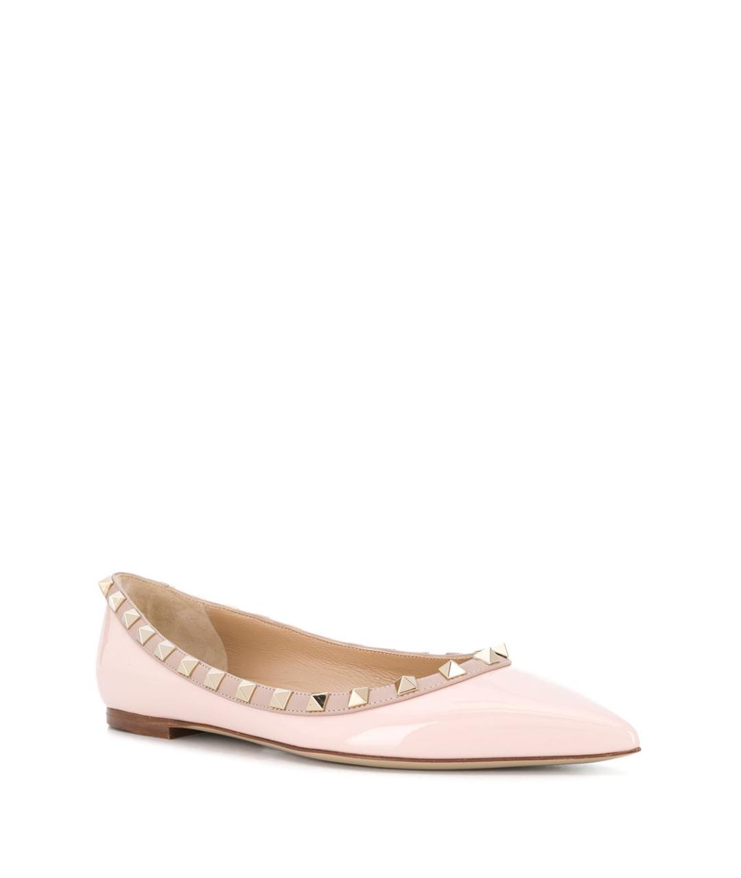 VALENTINO Розовые балетки из лакированной кожи, фото 2