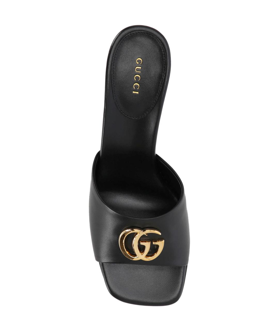 GUCCI Черные кожаные мюли, фото 7