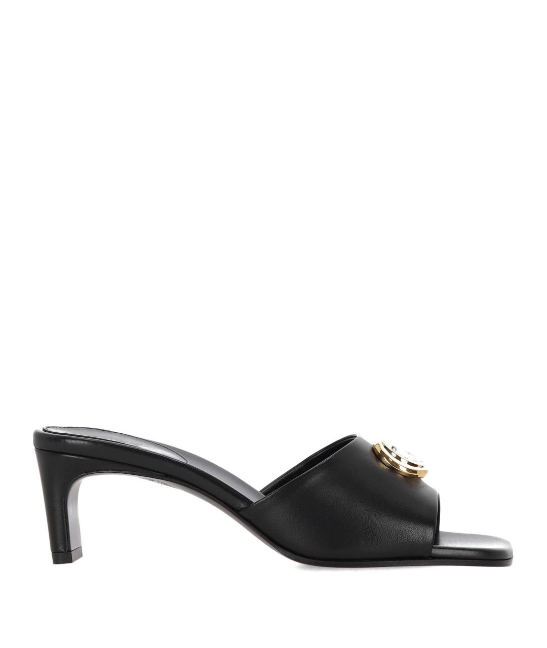GUCCI Черные кожаные мюли, фото 4