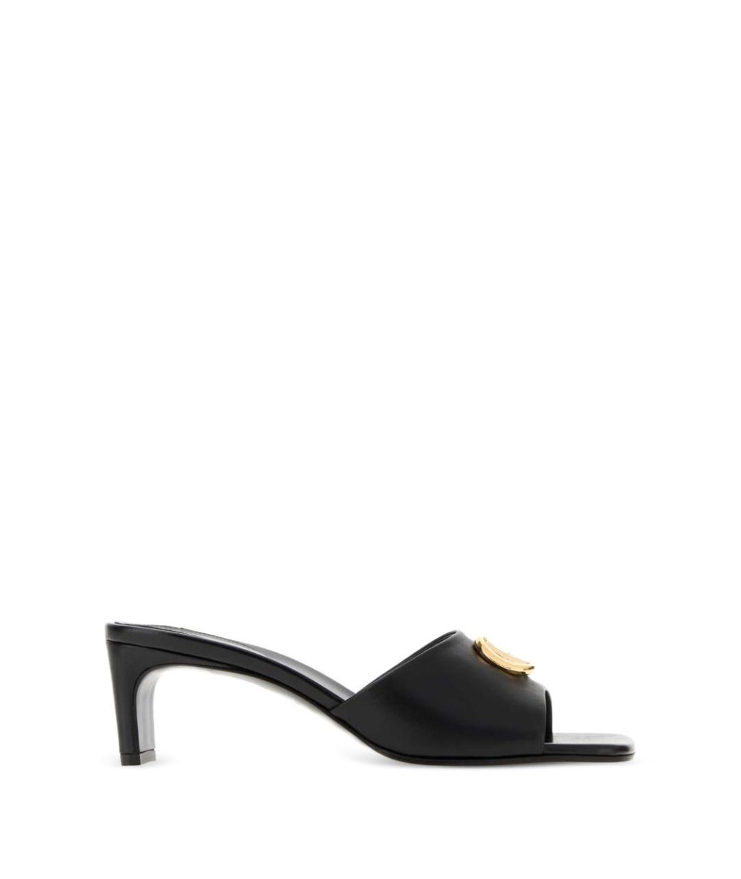 GUCCI Черные кожаные мюли, фото 1