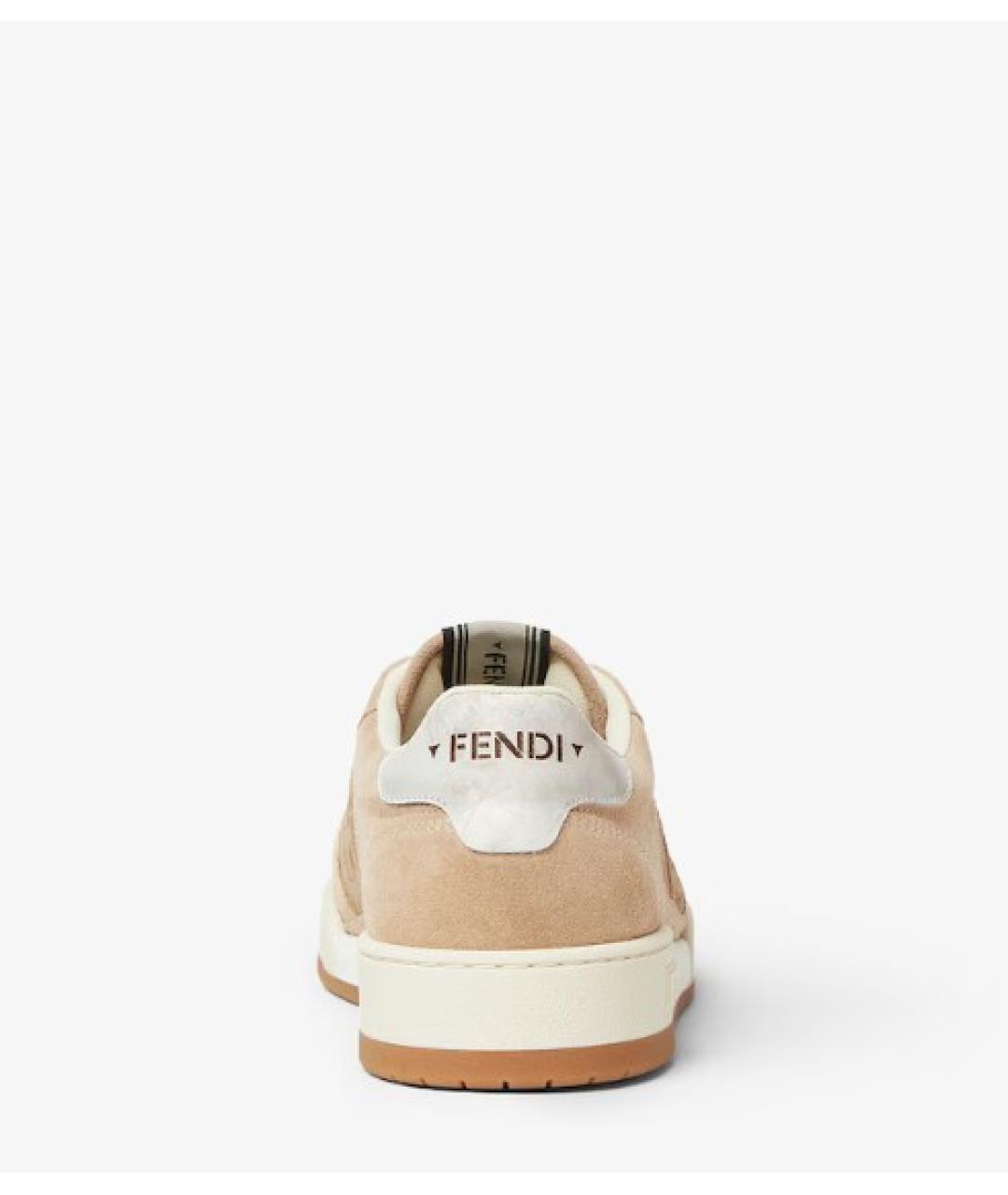 FENDI Бежевые низкие кроссовки / кеды, фото 3