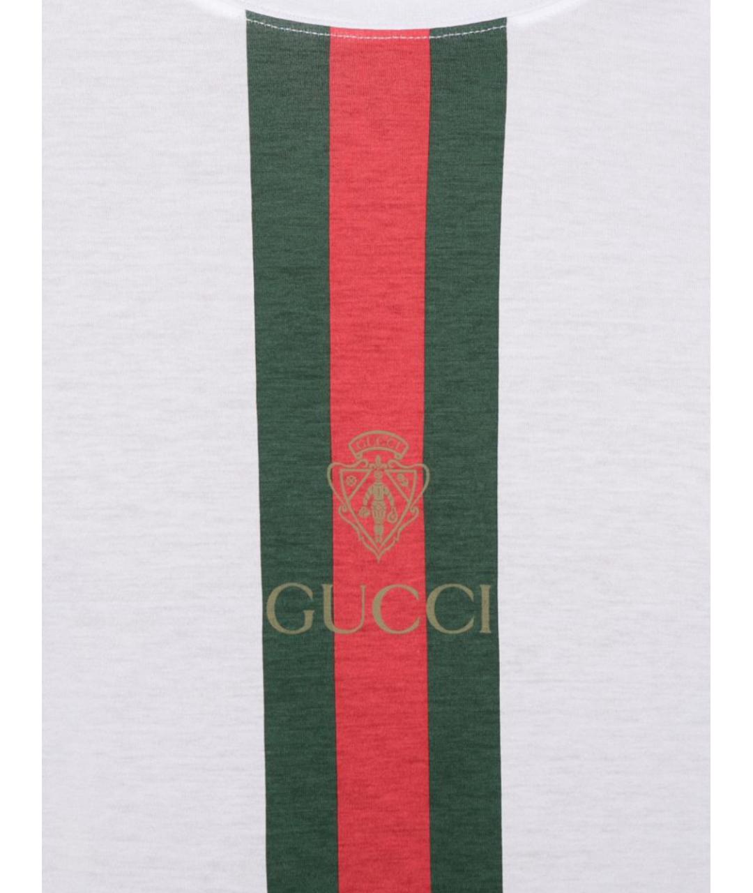 GUCCI Белая хлопковая футболка, фото 2