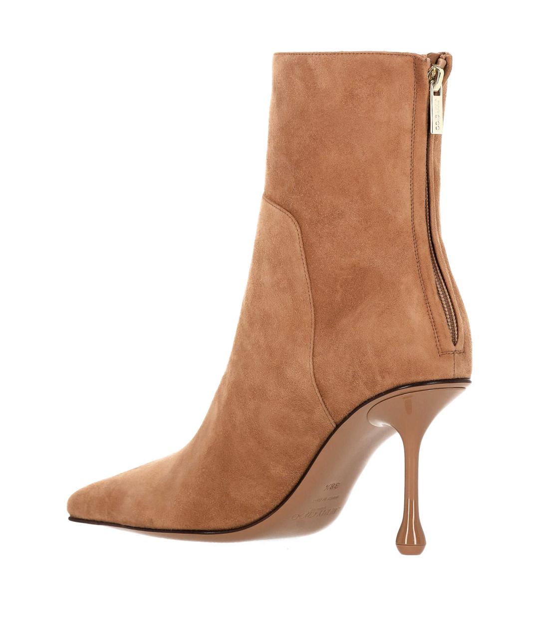 JIMMY CHOO Коричневые кожаные сапоги, фото 3