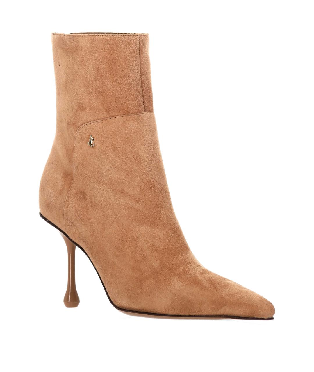 JIMMY CHOO Коричневые кожаные сапоги, фото 2